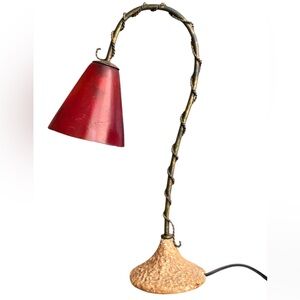 EXTREME RARE: 2003 TAROGO GOOSE-NECK LAMP W/ RED SHADE— GLOBALLY UNAVAILABLE
